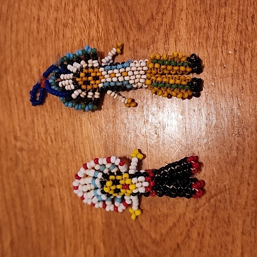 Vintage Seed Bead Native American Necklace Pieces